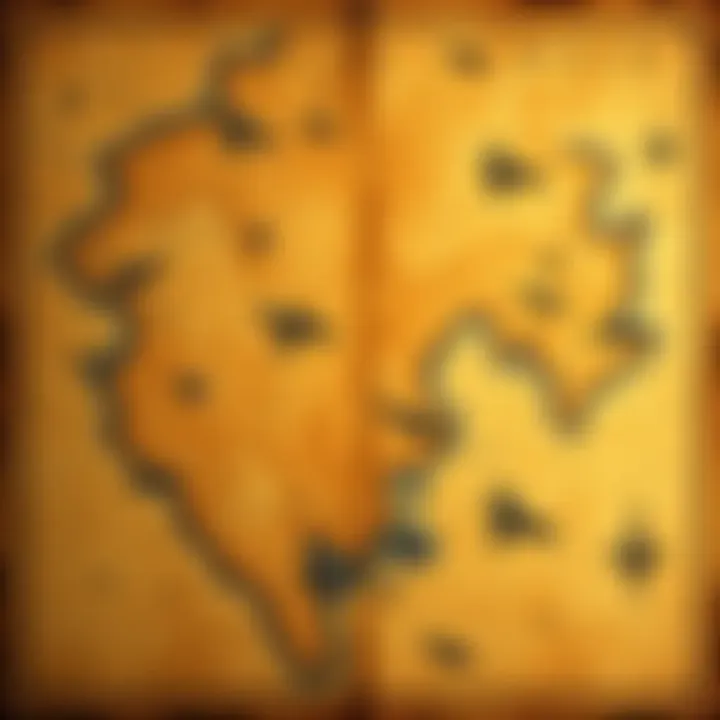 Blank World Map for DnD A blank world map ready for DnD campaigns with customizable areas and features, showing empty spaces for adventure planning.