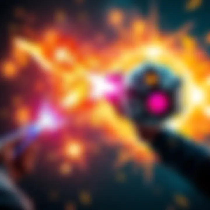 Blast versus Gas for Exalted Blade A visual comparison of Blast and Gas effects on Exalted Blade in a combat simulation, showing their impact and differences in a dynamic setting.