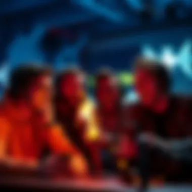 A group of friends laughing and reacting in shock during an online gaming session after a blaze grenade blunder.