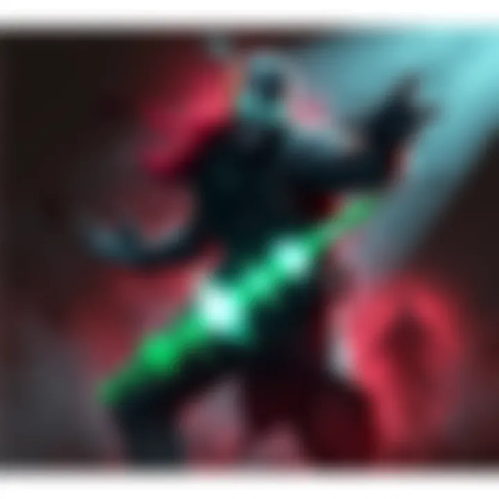 Blight character in action A fierce Blight character using his abilities, surrounded by shadows in a dimly lit environment, showcasing his intense gameplay style.