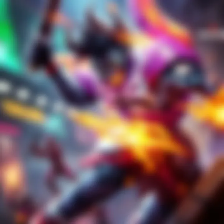 Blight character in action Blight character showcasing powerful abilities in a vibrant gaming environment