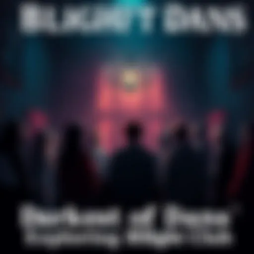 A group of people in a dimly lit room, engaged in deep conversations, revealing secrets and hidden aspects of the Blight Club.