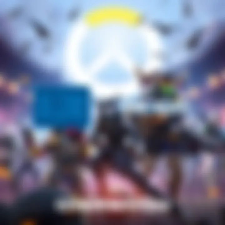 Blizzard and Nexon logos with Overwatch game characters and Korean elements in the background