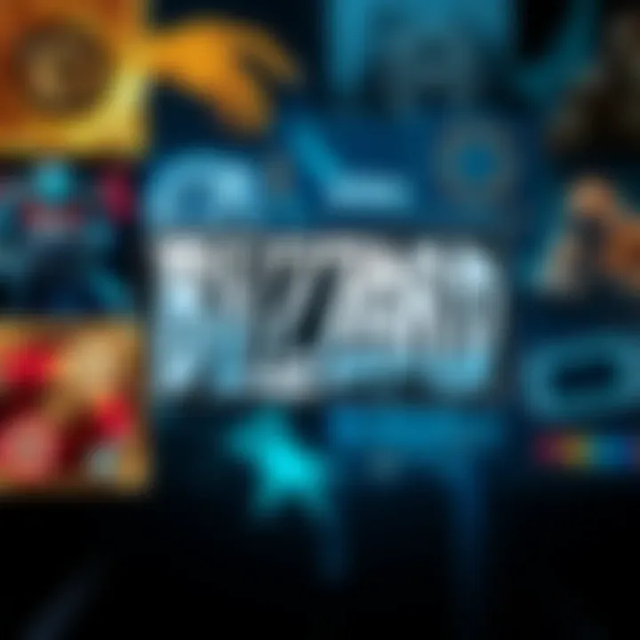 Blizzard Investigation Announcement Blizzard logo with a background showing various video game graphics and FPS icons, illustrating the investigation into gameplay issues.