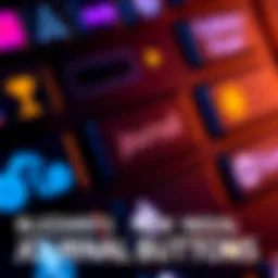A close-up of Blizzard's new journal buttons showing fun icons and text, highlighting user-friendly features.