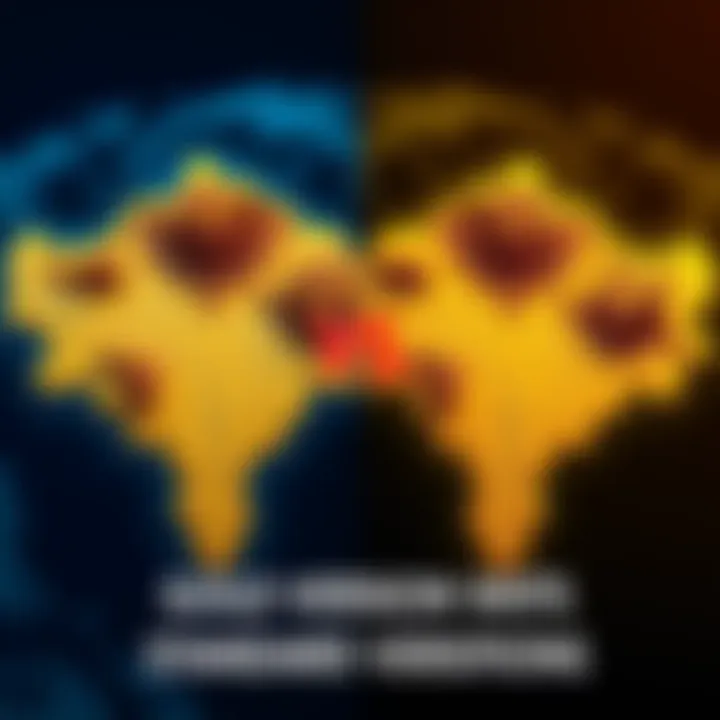 Two maps side by side showing standard and gold versions created by Blizzard, highlighting design differences.