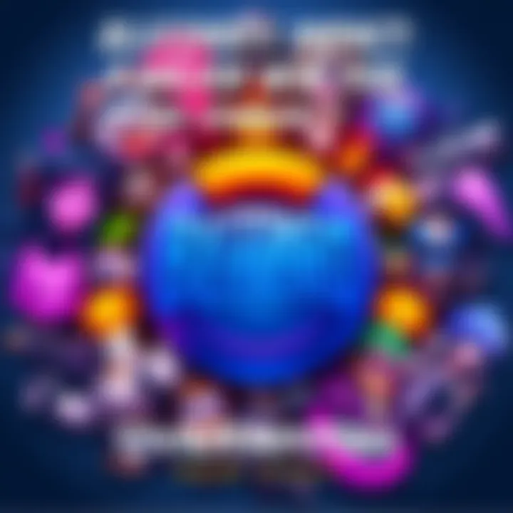 Blizzard logo surrounded by various Overwatch character icons, showcasing community excitement