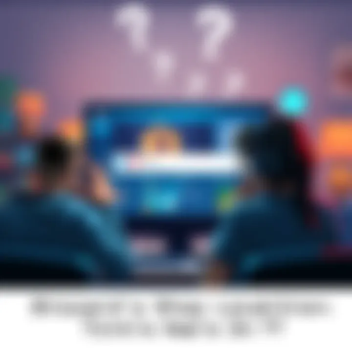 Blizzard Shop Frustration Gamers looking confused while searching for Blizzard's shop on a computer screen with a message showing shop unavailability.