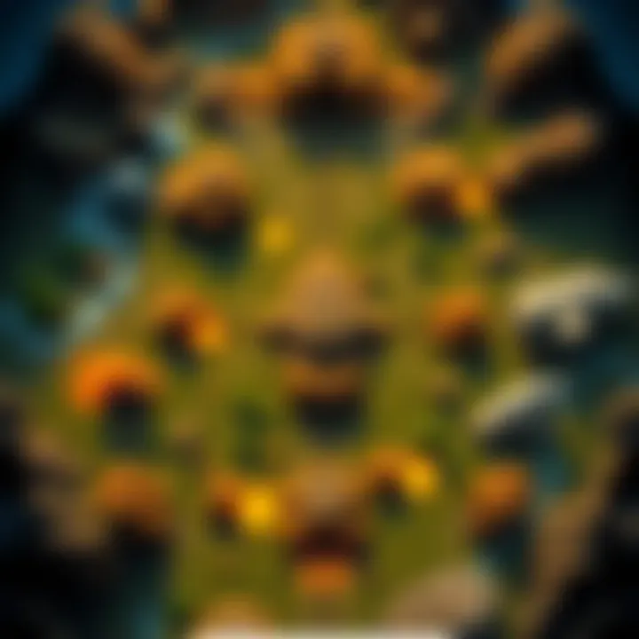 A top view of Blizzard World map showing defensive choke points and spawn locations