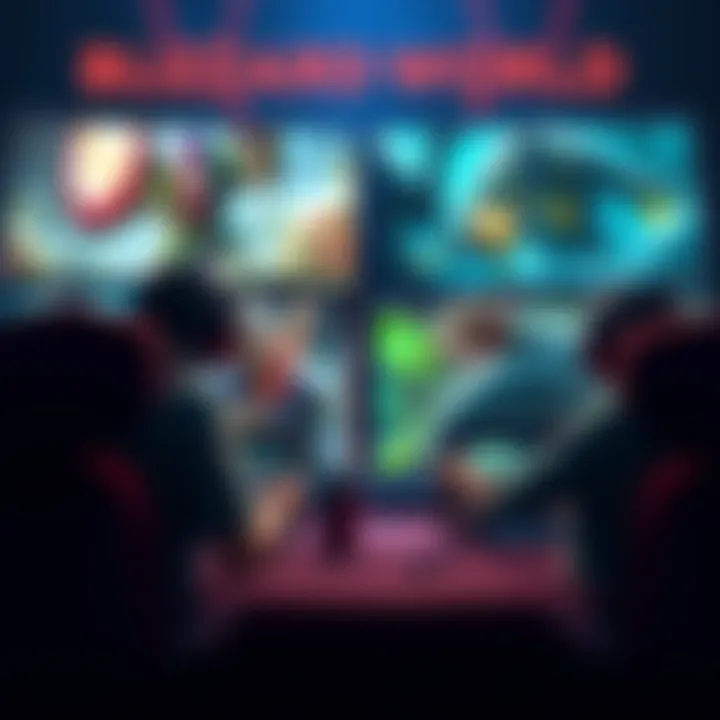 A competitive gaming scene showing New Era and ZETA players battling in Blizzard World with various heroes on the screen.