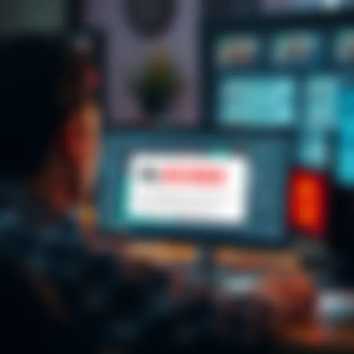 A visual of a user looking frustrated at their computer while a G2A account block notification is displayed on the screen