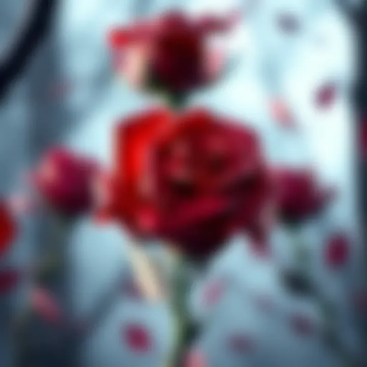 A close-up of a new rose logo representing Bloober Team's game website, with a background hinting at a connection to William Blake's poem.