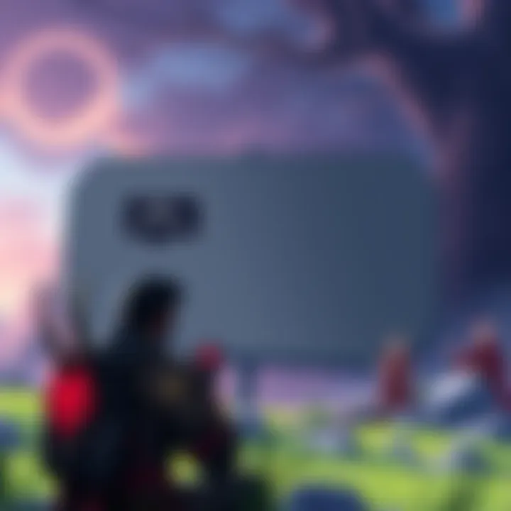 A digital illustration showing a player looking at an empty game screen, discussing the missing blood elves with other players in chat bubbles.