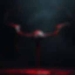 Blood Omen Concept A symbolic representation of a blood omen with a dark background and red liquid dripping, suggesting a connection to society and deeper meanings.