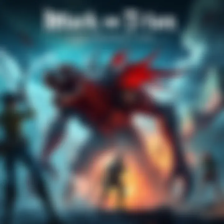 Promotional image featuring the Beast Titan from Attack on Titan and gameplay of Blood Strike, showcasing ODM Gear and special rewards