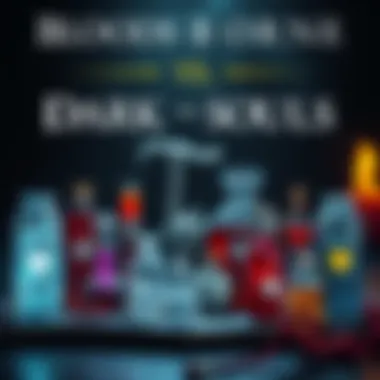 Bloodborne vs Dark Souls Health Management A comparison of health items from Bloodborne and Dark Souls with health bars and flasks on display