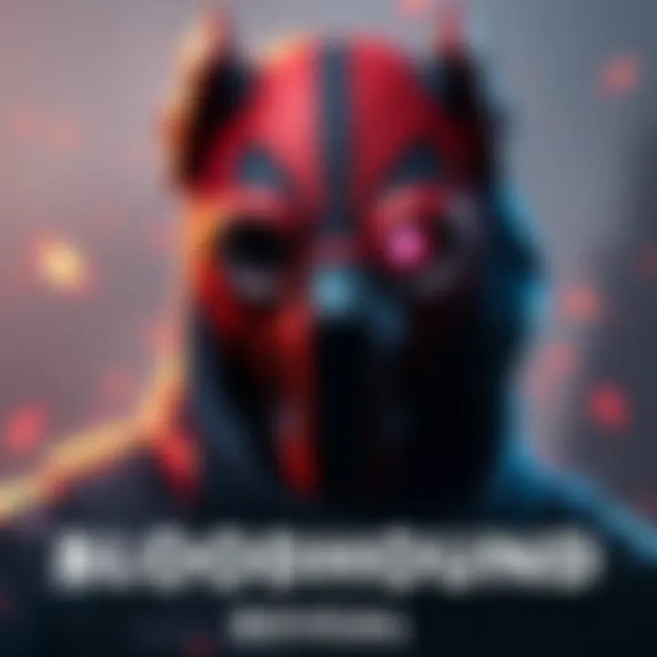 Concept art of Bloodhound without the mask, showcasing their features and background design.