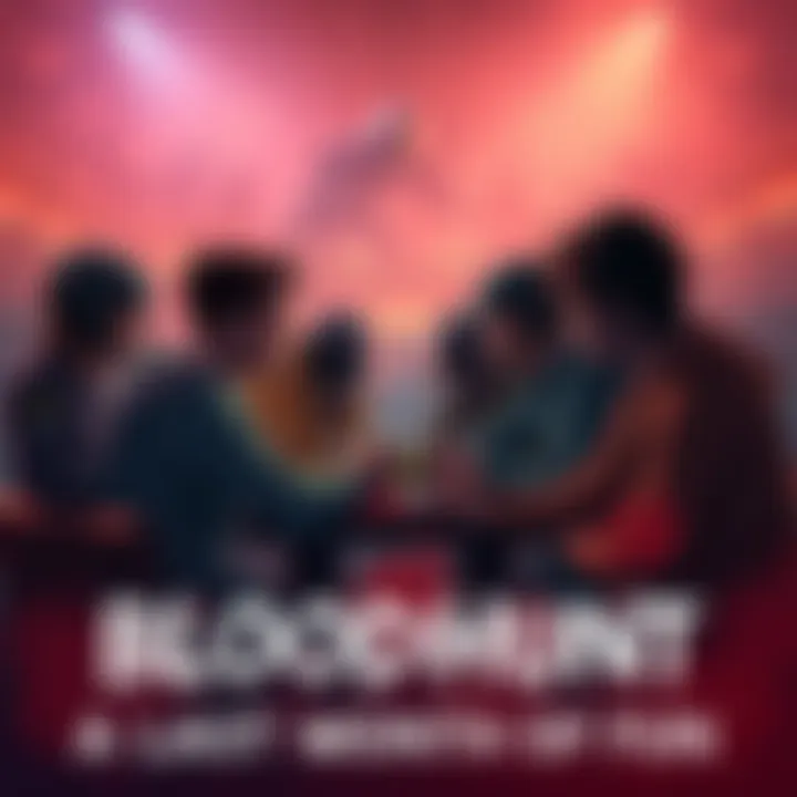 Players gathering in a game setting, celebrating the last month of BloodHunt together