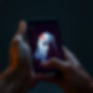 Bloodless Image on Phone A smartphone displaying a strange bloodless image, surrounded by a puzzled person's hand.