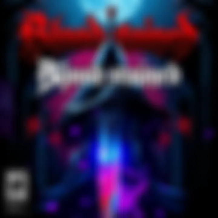 Cover of Bloodstained featuring a warrior in a dark, gothic setting holding a sword with colorful graphics