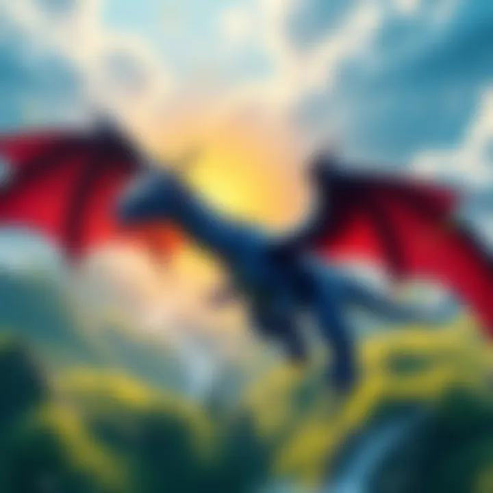 Blue Dragon PC Port A vibrant scene showcasing a fantasy dragon soaring above a lush landscape with enhanced visuals, representing the PC port of Blue Dragon.