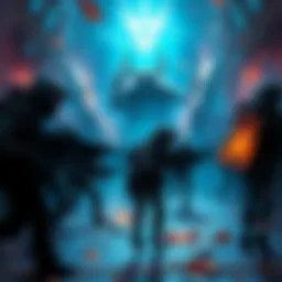 Teammates struggling during a chaotic raid against the Blue Shield rook army, facing threats from hidden enemies