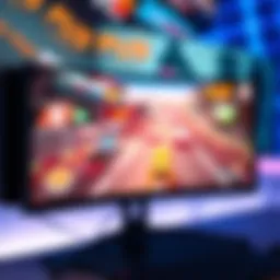 A gaming monitor showing blurry graphics while playing on an MG∆ deck, highlighting visual clarity issues.