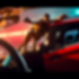 UFC fighter Bobby Green climbing out of the driver's seat of a moving vehicle during a livestream