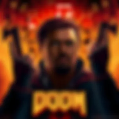 A tribute graphic featuring Bobby Prince, the composer of Doom I and II, surrounded by musical notes and symbols. A somber and respectful illustration.