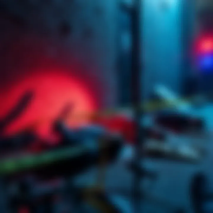 Bodies Found near Brick Wall Multiple bodies discovered at the base of a brick wall, surrounded by police tape and investigation equipment.