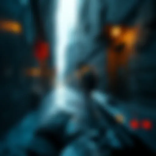 A player searching a body in a dark alley in Moscow 2, with game graphics showing details of the mission objective