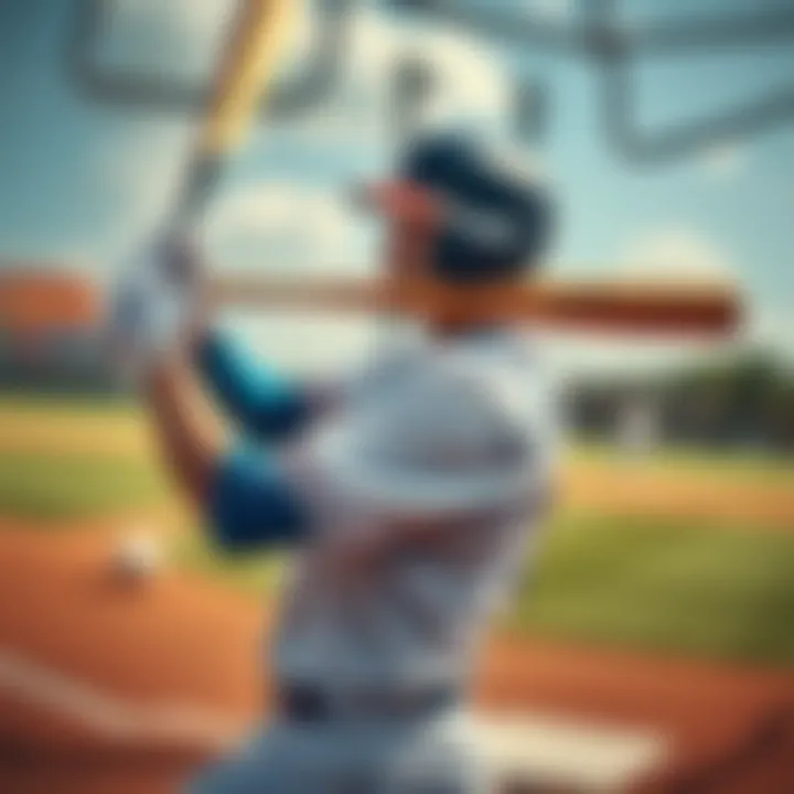 Boe Jiden proudly swinging a bat at a baseball during practice