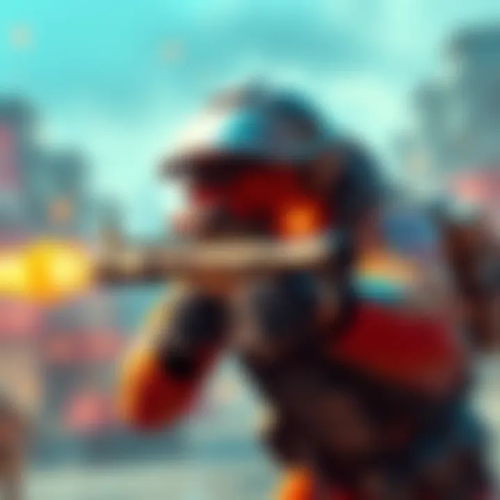 A player using a bola-gun to defeat a BT in a game, showcasing a quick kill technique.