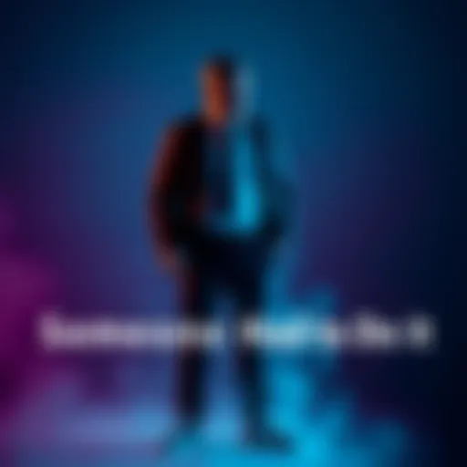 A serious individual standing confidently, making a significant decision with determination.