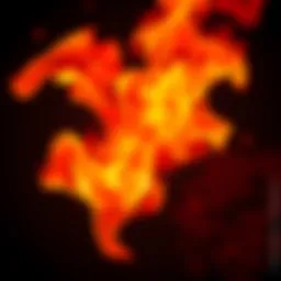 A vibrant flame symbolizing passion and excitement, with lively colors that evoke strong emotions.