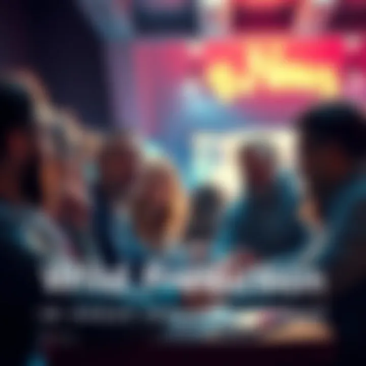 A group of people discussing a bold prediction in an online forum with excitement and curiosity on their faces.