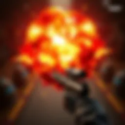 Bomb blast effect in COD Explosion occurring as a player dies in Call of Duty game