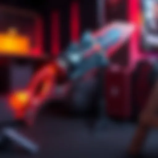 A Bone-Cutting saw blade attached to a Booster Glaive handle, showcasing its design and heavy attack features.