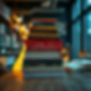 Books and ARCs on a table A stack of Advance Reader Copies and books on a wooden table, showcasing the importance of ARCs in the literary community