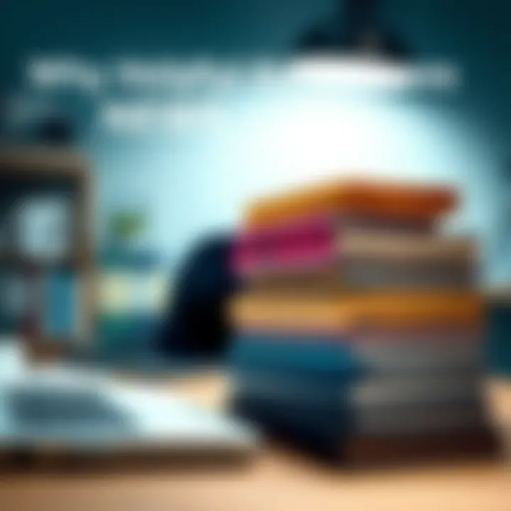 A stack of books and a laptop on a desk, symbolizing access to helpful resources.