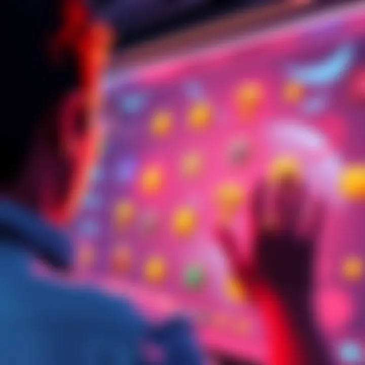 A person looking at a display of booster chip sets, with question marks around to indicate confusion about their locations.