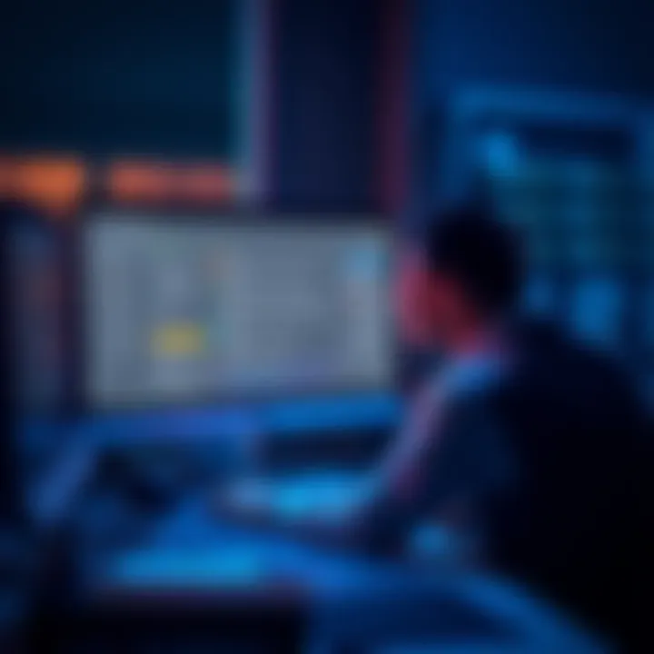 A person sitting at a desk looking at a computer screen displaying Boot.dev subscription options