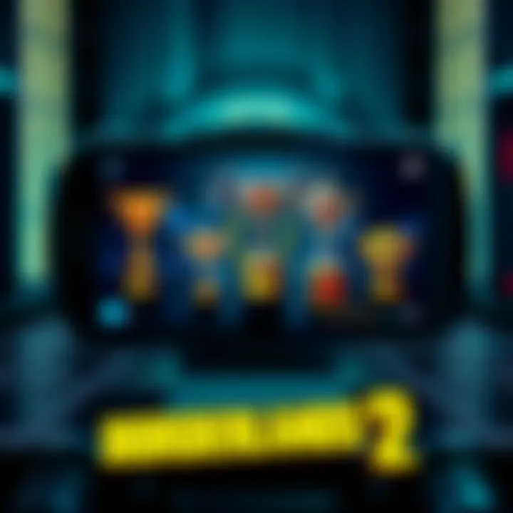 An image showing various class specific trophies from Borderlands 2 on a player’s console screen.