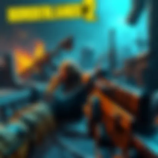 A player searching for the Jakobs scope in Borderlands 2, surrounded by weapons and gear items.