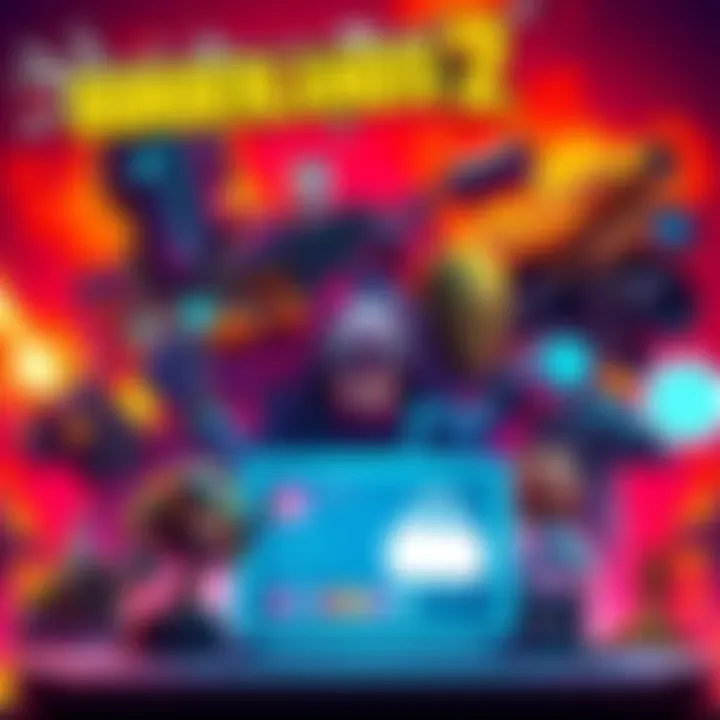 A colorful graphic showing Borderlands 2 characters with modding tools and icons