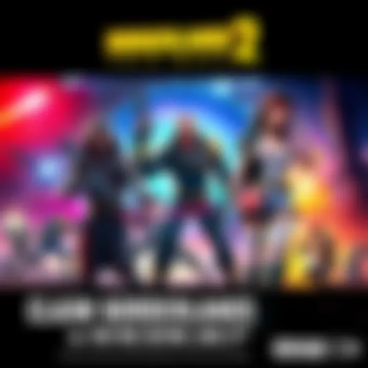 Borderlands 2 promotional image featuring key characters and action scenes, highlighting free game offer and discounted DLC.