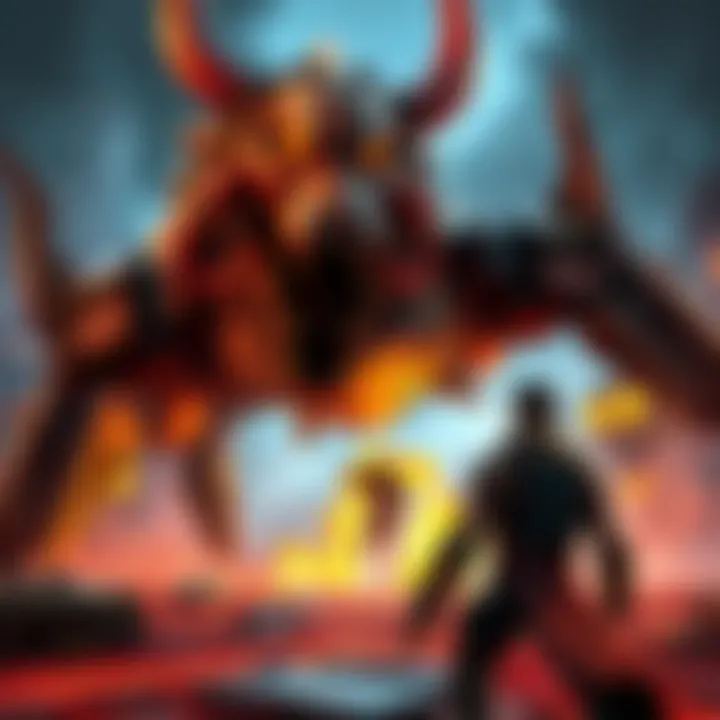 A character from Borderlands 2 facing a raid boss in an action-packed scene