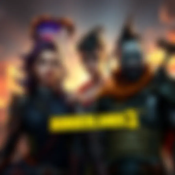 Borderlands 3 Characters Four unique characters from Borderlands 3: Amara, Fl4k, Zane, and Mose displayed together, each showing their distinct styles and abilities.