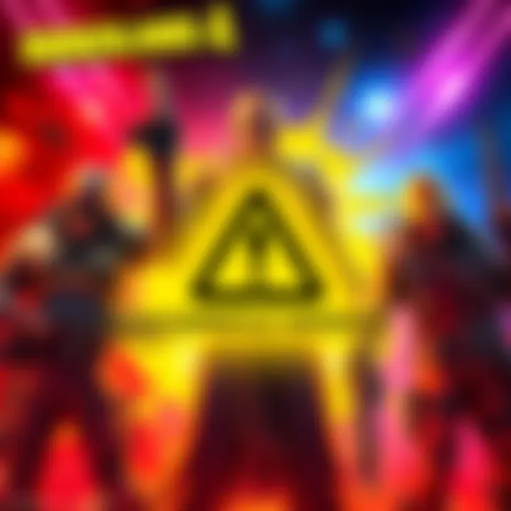 A vibrant graphic showing characters from Borderlands 4 with a warning symbol for the incompatible version bug.