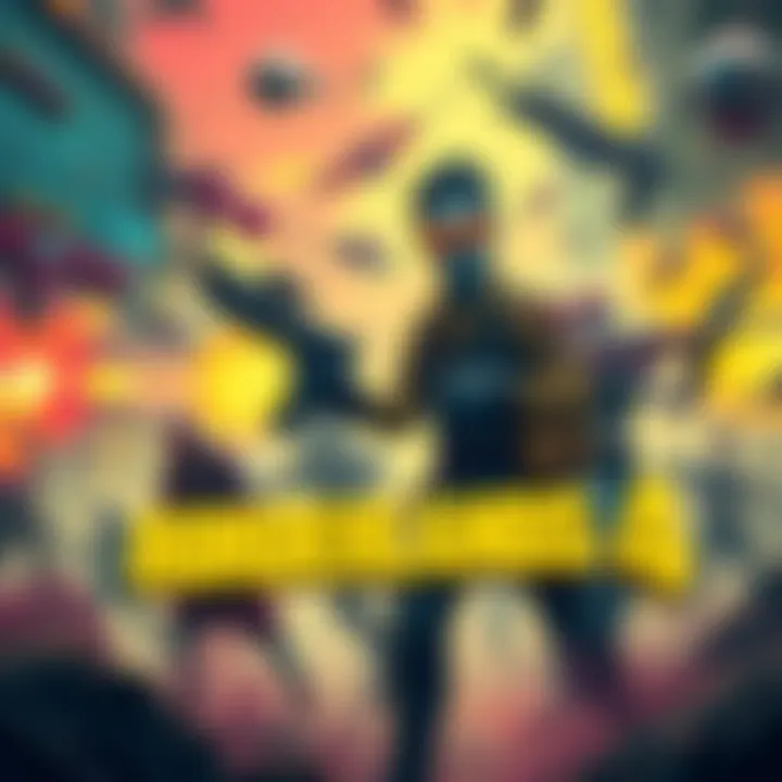 Artwork showing fan expectations for Borderlands 4, featuring colorful weapons and characters in a vibrant, chaotic environment